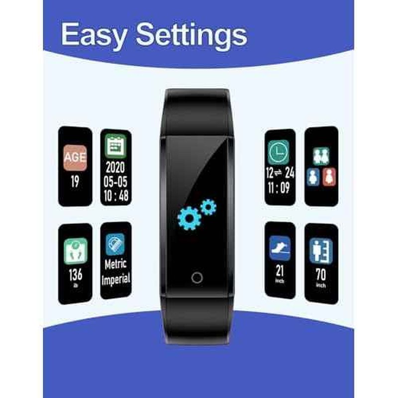GRV Fitness Tracker Non Bluetooth Fitness Watch No App No Phone Required Waterproof Pedometer Watch with Steps Calories Counter Sleep Tracker for Men Women Parents