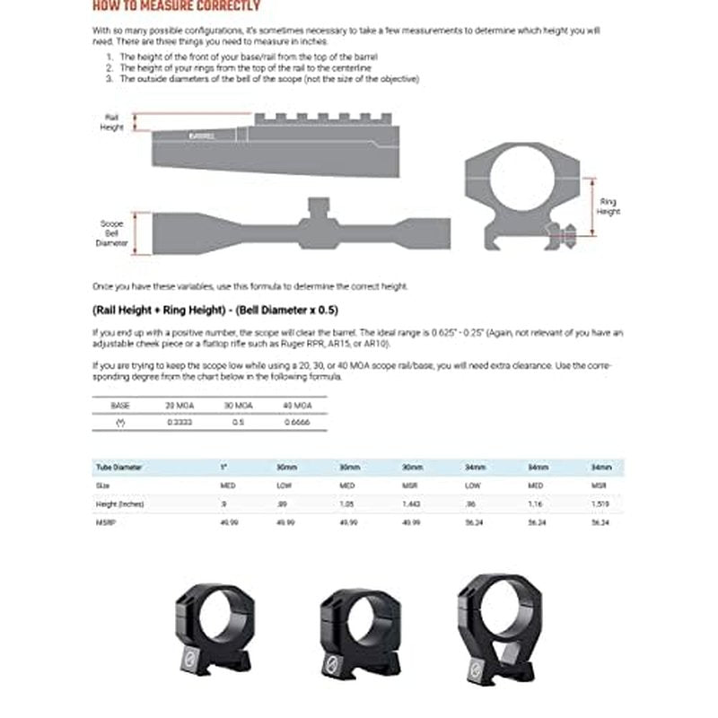 Athlon Armor 34 mm Medium Height (1.16") Scope Ring