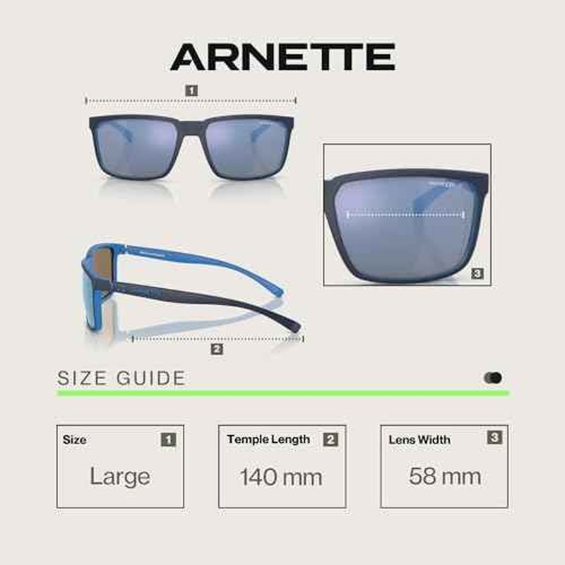 ARNETTE Stripe AN4251 Square Sunglasses for Men +BUNDLE with ACCESSORY EYEWEAR KIT