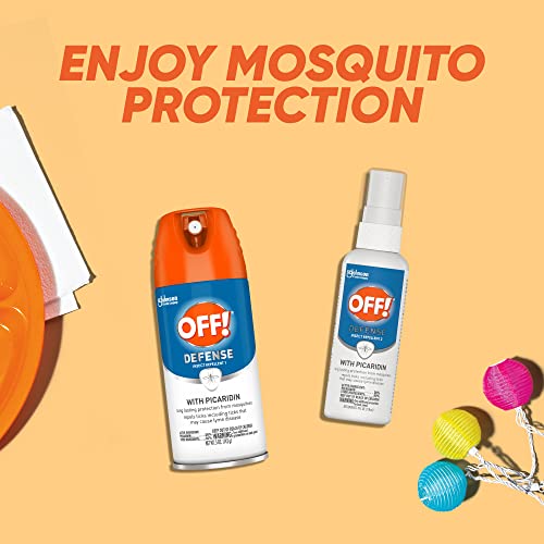 OFF! Defense Insect Repellent Aerosol with Picaridin, Bug Spray with Long Lasting Protection from Mosquitoes, 5 oz