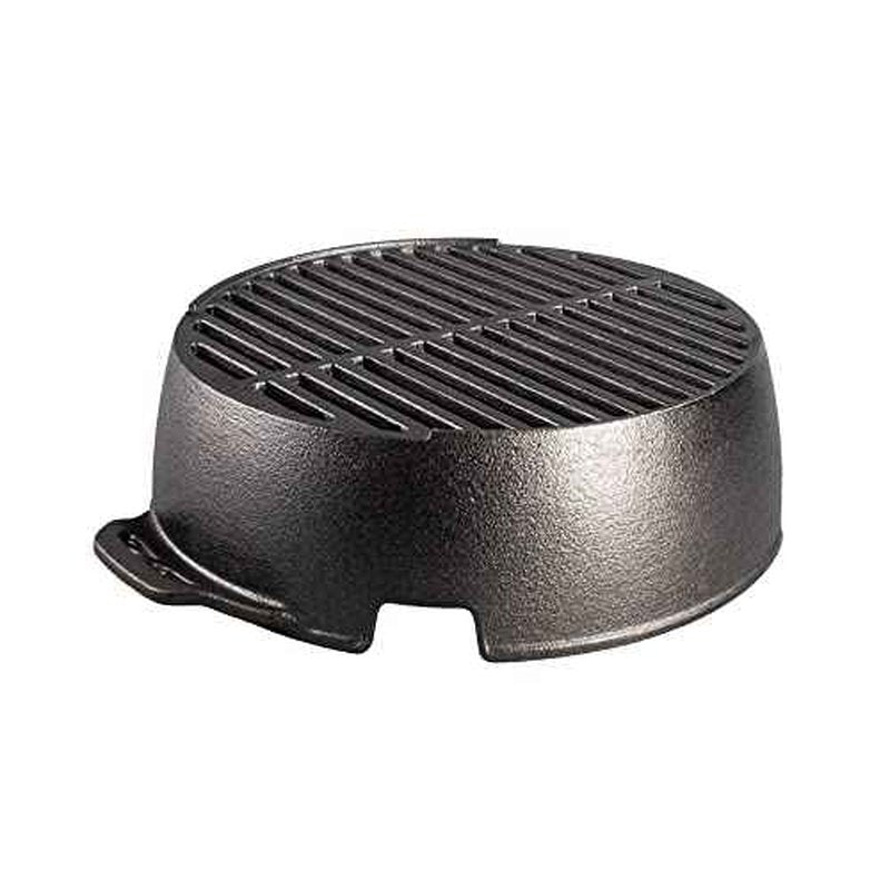 Lodge L12RG Portable Kickoff Grill, Cast Iron, 12-In. Round - Quantity 1, Black