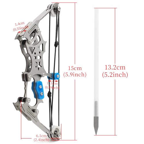 ZSHJGJR 6"/7.4"/7.9"/8.6"/8.8"/9.5" Mini Archery Bow Set Mini Compound Bow Mini Hunting Bow Right/Left Handed for Hunting Shooting Practice Archery Entertainment Fun