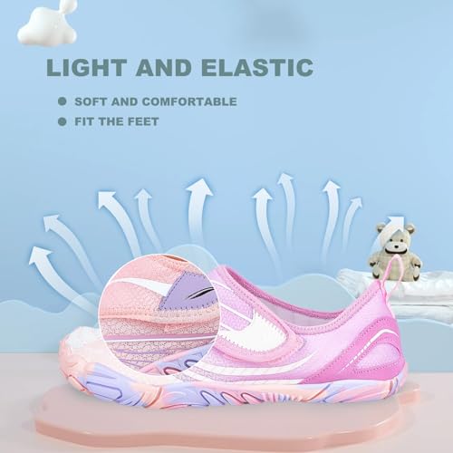 AoSiFu Water Shoes for Kids Boys Girls Aqua Socks Barefoot Beach Sports Swim Pool Quick Dry Lightweight (Little Kid/Big Kid)