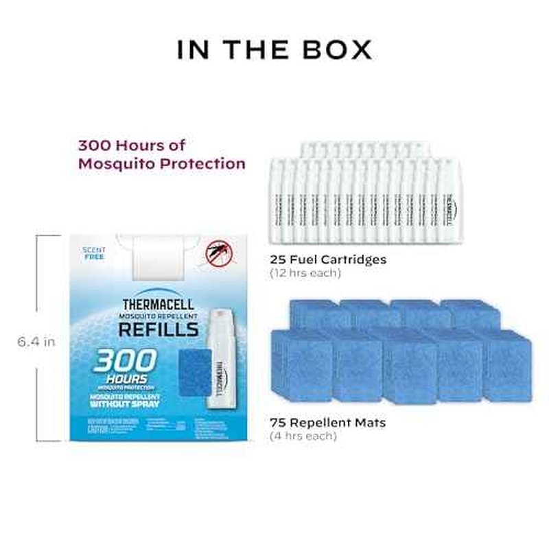 Thermacell Mosquito Repellent Refills; Compatible with Any Fuel-Powered Thermacell Repeller; Highly Effective, Long Lasting, No Spray or Mess; 15 Foot Zone of Mosquito Protection