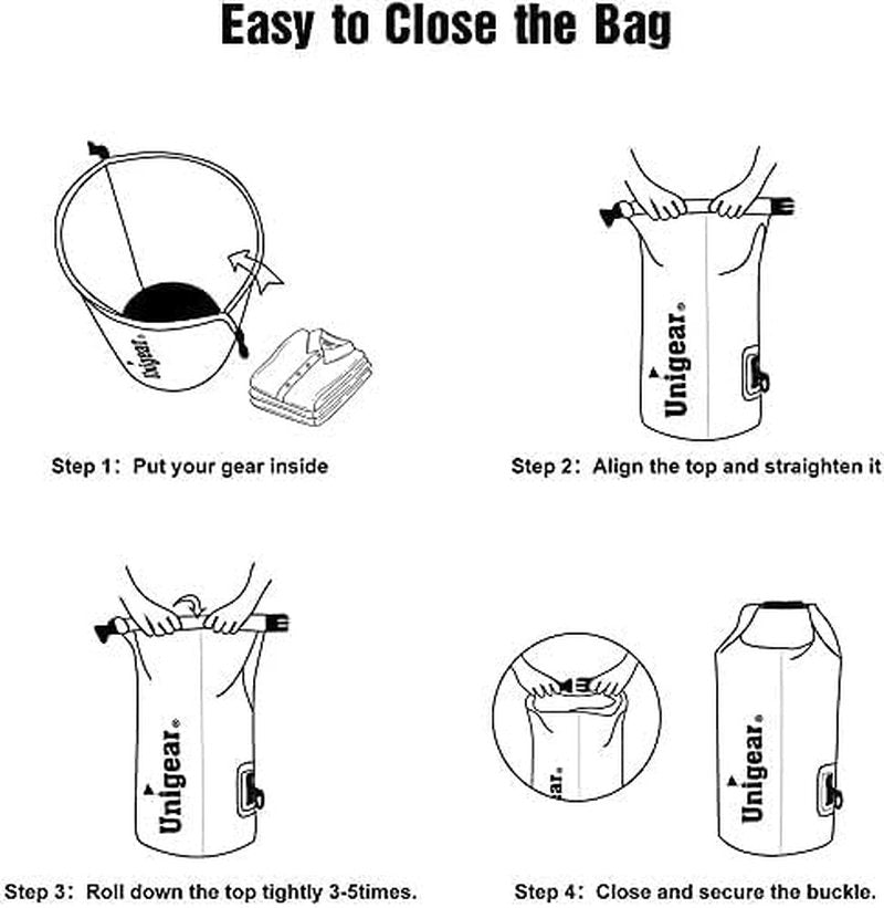 Waterproof Dry Bag - Lightweight Floating Dry Bags for Kayaking, Fishing & Camping | 2L/5L/10L/20L/30L/40L Sizes