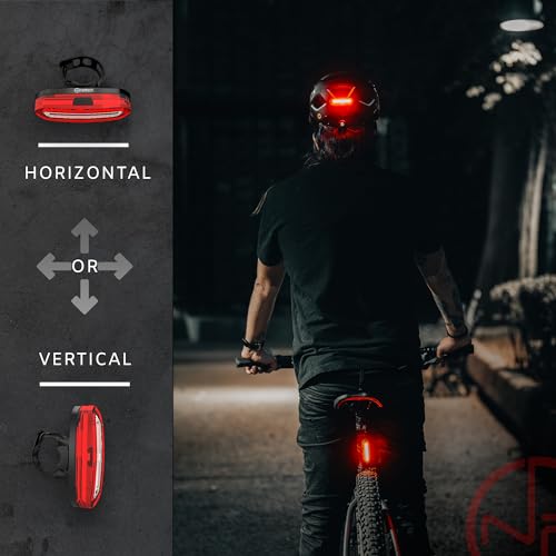 DUO-120 Rear Bike Light ? USB Rechargeable Red & White LED ? Flashing Strobe Tail Light for Bicycle Safety ? Adjustable Angle for Seat Post, Fork, or Seat Stay [New 2025]