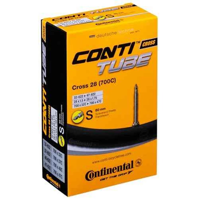 Continental Cross 28" 700x32-47c Inner Tubes - 60mm Presta Valve (Pack of 2 Tubes)