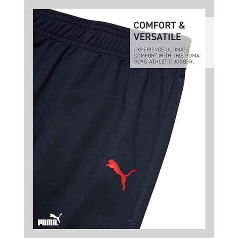 PUMA Toddler Boys Joggers Set - 2 Piece Short Sleeve TShirts and Active Fleece Joggers for Boys Athletic Set (18M-5T)