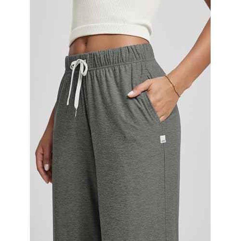 ODODOS Women's Straight Leg Pants Ultra Soft Stratum Tech Relaxed Casual Pajama Lounge Pants with Pockets-29/31" Inseam
