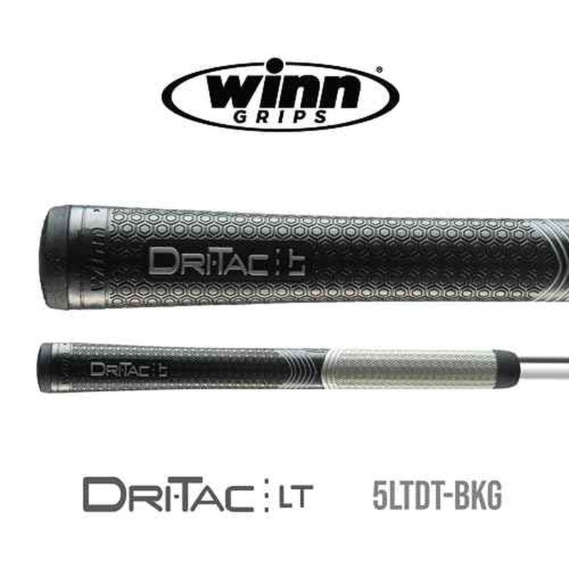 WINN DRI-TAC LT STANDARD Golf Grip - Non-Slip Comfort, Moisture-Wicking, Shock Absorption, AVS Technology, Hand Alignment & Arthritis Relief, Better Control with Lighter Grip Pressure, Ideal for Hand Injuries, Less Tapered Profile for Easier Gripping