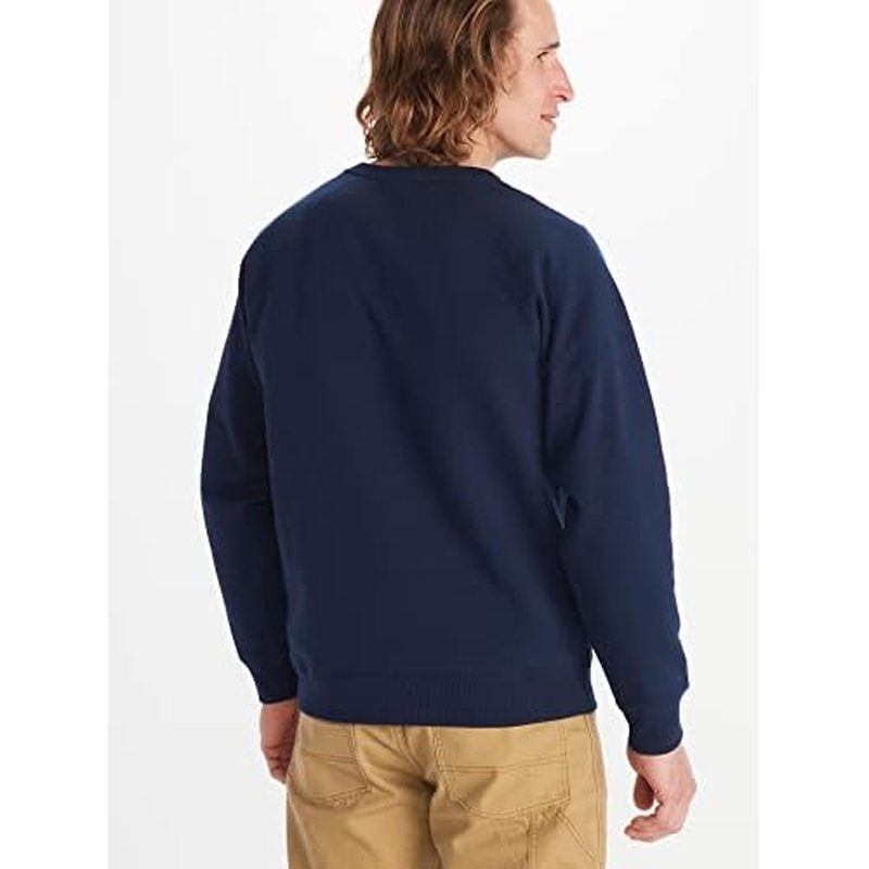 MARMOT Men's Montane Crew Sweatshirt - Screen Printed Graphic on Warm, Breathable, Eco-Friendly Cotton/Poly Blend