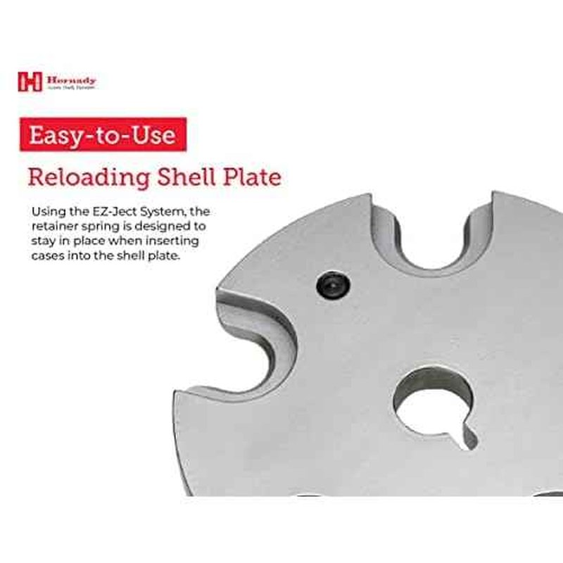 Hornady Lock N Load Shell Plate, #57, 392657 - for Reliable Caliber Changes on Your Lock-N-Load Press - Each Plate Works with Multiple Calibers - Easy Case Insertion