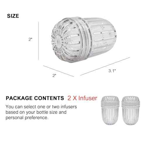 2PCS Fruit Infuser Insert,Flower Tea Infuser for Wide Mouth Water Bottles,Compatible with Stanley,Hydro Flask,Iron Flask, Takeya, ThermoFlask and Similar