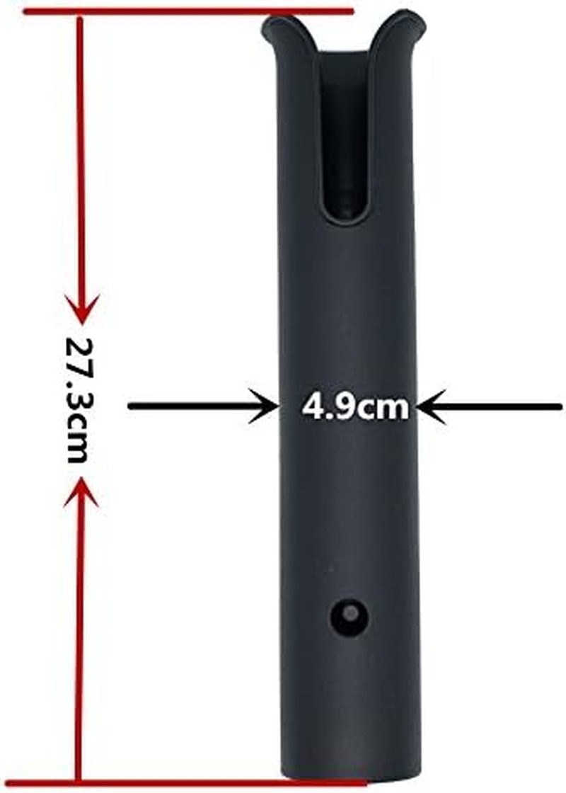 Fishing Rod Holder Rack - Wall Mounted 4-Pole Tubes for Organized Storage | Black Finish