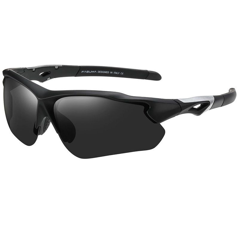 FAGUMA Polarized Sports Sunglasses for Men Women Fishing Cycling Running Golf Motorcycle TR90 Frame UV400 Protection