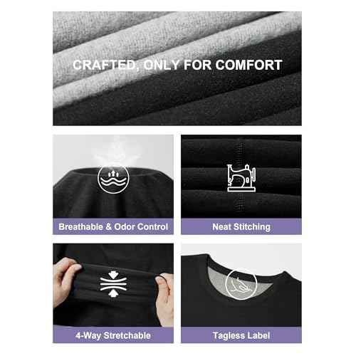 Warm Thermal Underwear Set Mens Base Layer Long Johns Winter Hunting Gear Bottom Leggings Top with Mens Crew Socks