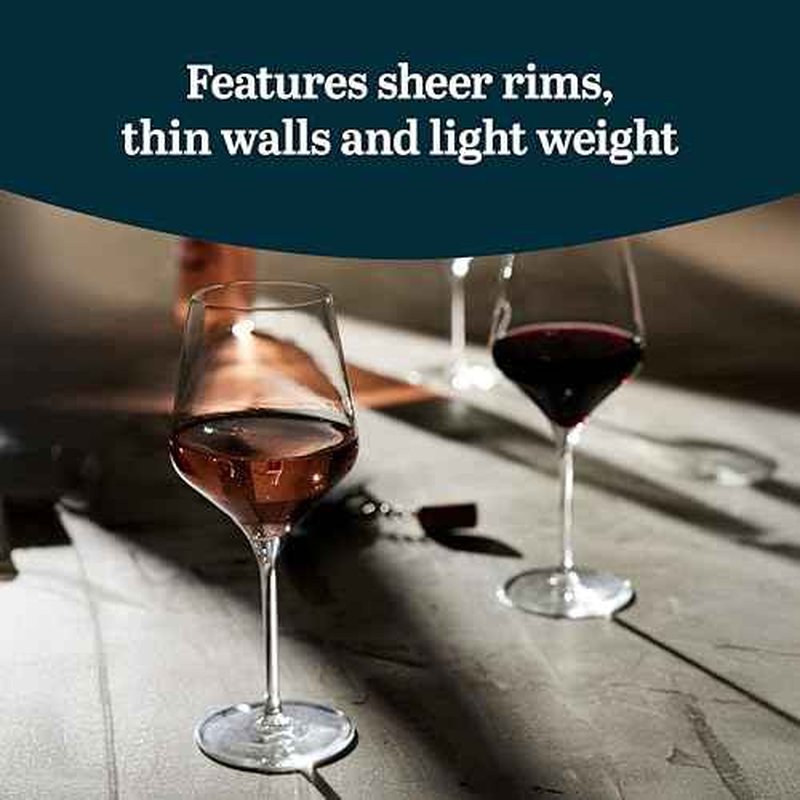 Libbey Master¡¯s Reserve 9323 Prism All Purpose Wine Glasses Set, 16 Oz, Clear, Sleek Wine Glass Set Of 12, Modern Stemware Glasses for Special Moments