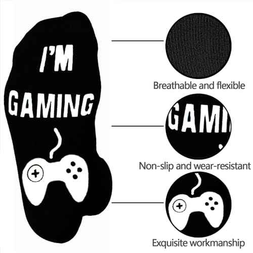 Do Not Disturb Gaming Socks Black Beanie Hat Father¡¯s Day Gamer Gifts for Teens Boys Men Kids