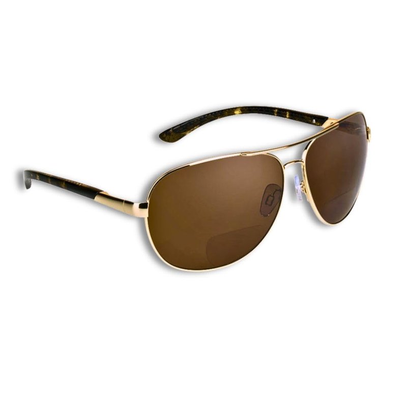 proSPORT Aviator Polarized Bifocal Sunglass Readers Fishing Driving Gold Brown Lens Spring Hinge Men Women 1.50 1.75 2.00 2.25 2.50