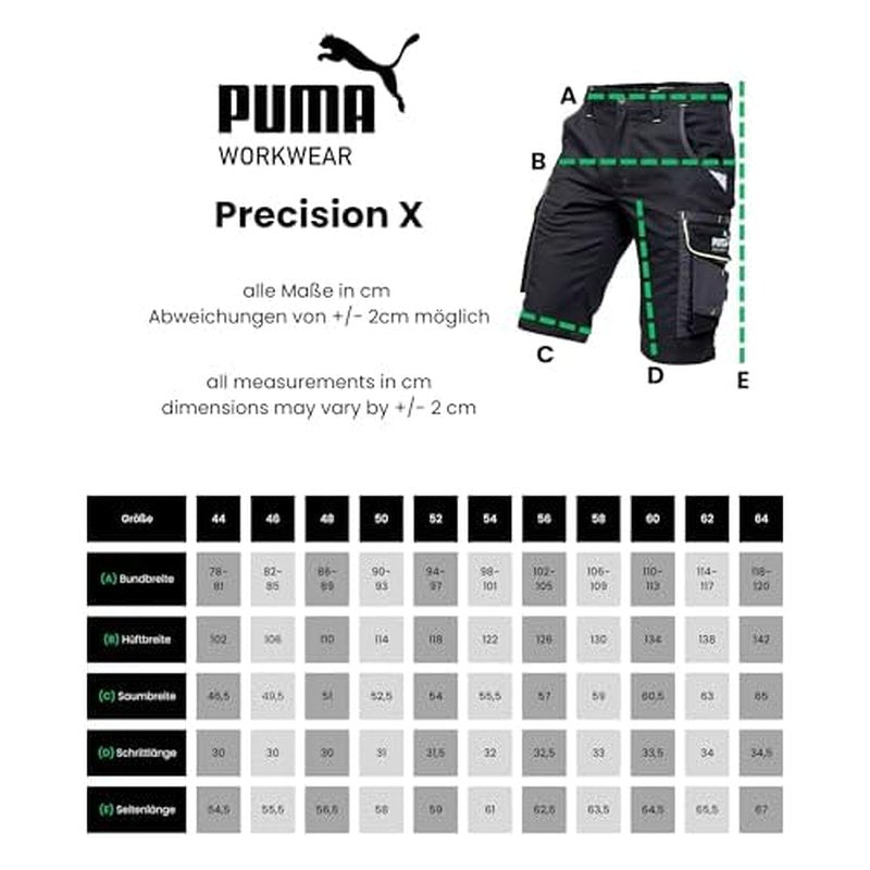 PUMA Workwear Precision X Work Shorts ? Hiking Shorts for Outdoor ? Cargo with Comfortable Fit and Lightweight