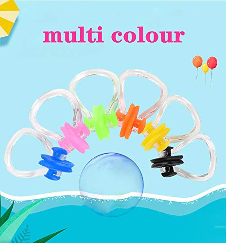 Minelife 18 Pcs Silicone Swimming Nose Clips Nose Plugs, Waterproof Nose Protector for Kids, Adults, Swimming, Surfing and Training(6 Colors)