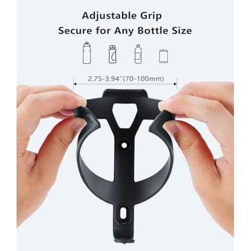 Bike Water Bottle Holder - 1.3 Oz Ultralight & Sturdy Bike Cup Holder, Bicycle Drink Cage, Cycling Bike Water Bottle Cage with Screw Tool, for 2.75-3.94" Bottles