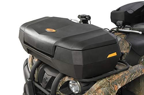 Black Boar ATV Front Storage Box - Features Durable Polyethylene Design w/Stainless Steel Lockable Latches - Includes Mounting Hardware - Easily Attaches to Front Tubular Racks (66011)