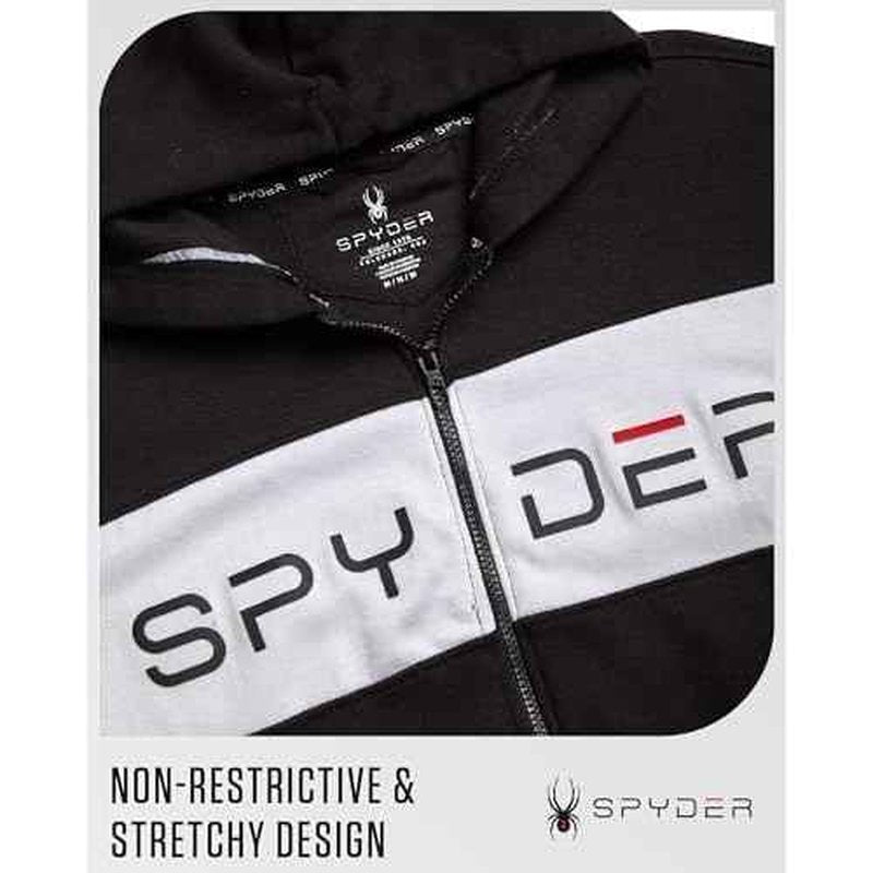 Spyder Mens Zip Up Hoodie - Super Soft Performance Fleece Sweatshirts for Men - Warm Athletic Hoodies for Running Walking Gym