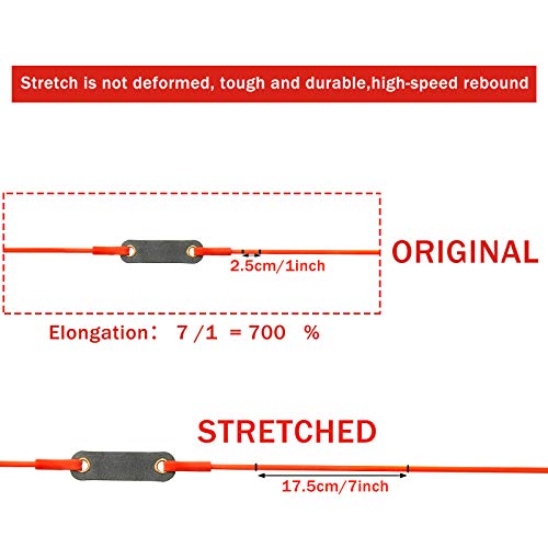 Shappy 2 Pieces Slingshot Replacement Band Sets Heavy Pull Slingshot Replacement Rubber Bands Tubular Elastic Rubber Band for Hunting Catapults Outdoor Games