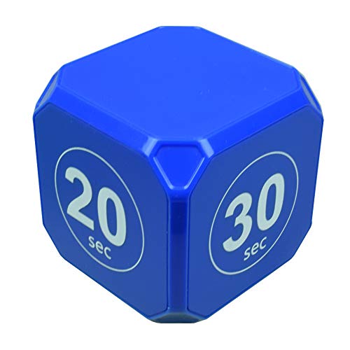 Time Cube Plus Preset Timer for HIIT Workouts, Fitness and Exercise Routines, Cardio and Cross Fit Countdowns, Blue, 10, 20, 30 and 60 Seconds