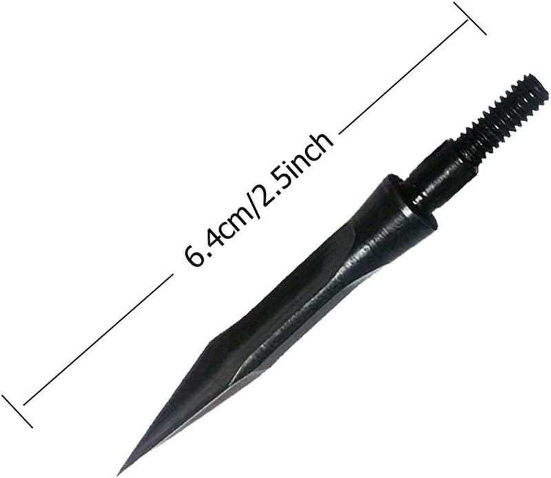 Archery Broadheads - Solid Screw-In Traditional Hunting Arrow Heads | 100/125/150 Grain, Pack of 6/12