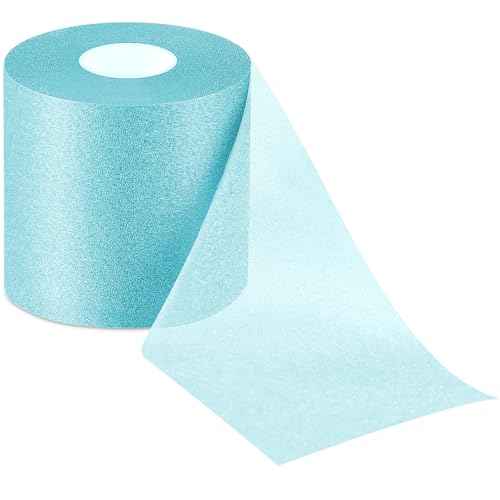 Nuanchu 30 Yards Pre-wrap Athletic Tape Foam Underwrap Tape Foam Underwrap Bandage for Hair Soccer, Sports Wrists Elbows Knees Ankles, 2.76 Inches(Turquoise)