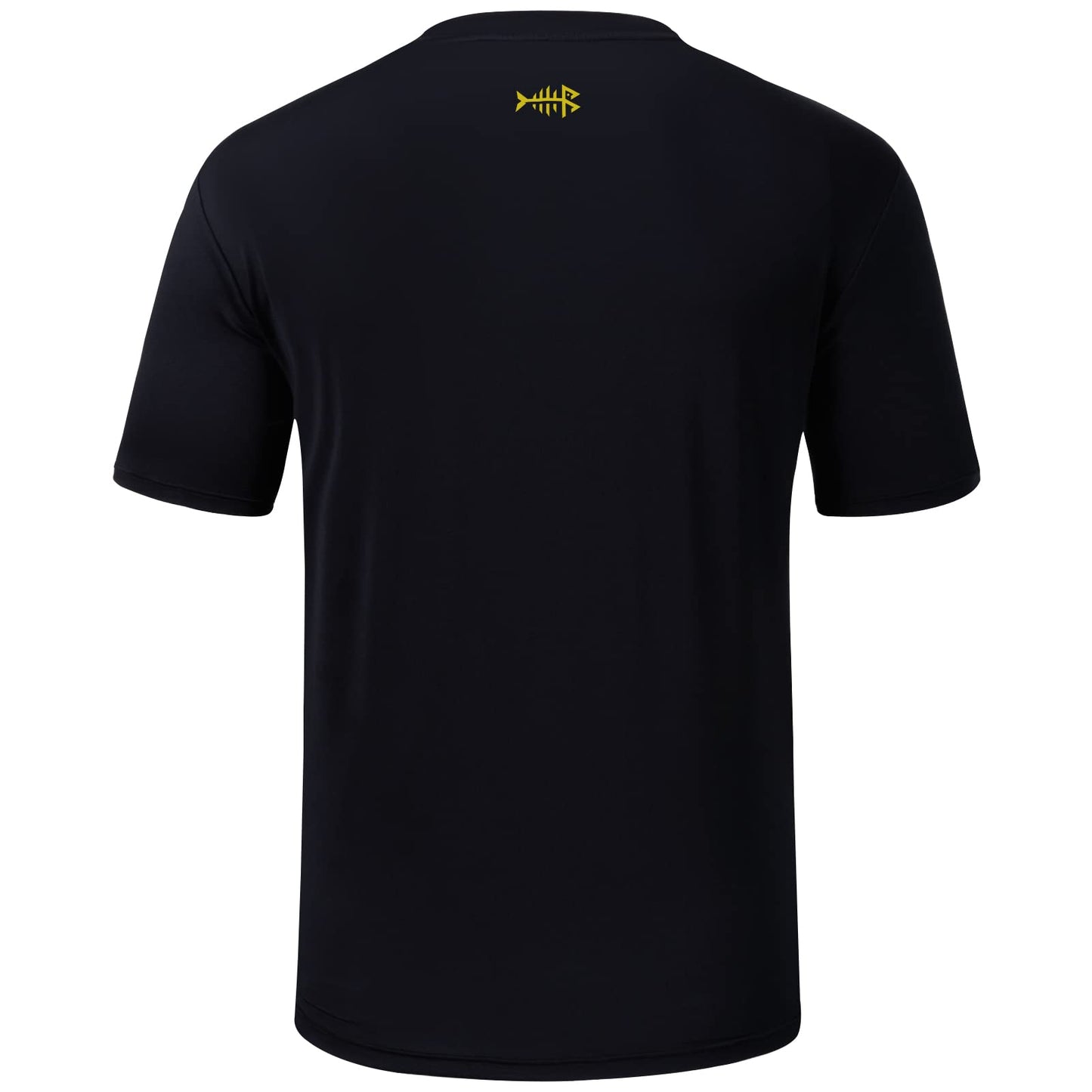 BASSDASH Men’s UPF 50+ Short Sleeve Fishing Shirts Performance Cooling UV Sun Protection Hiking T-Shirts Black