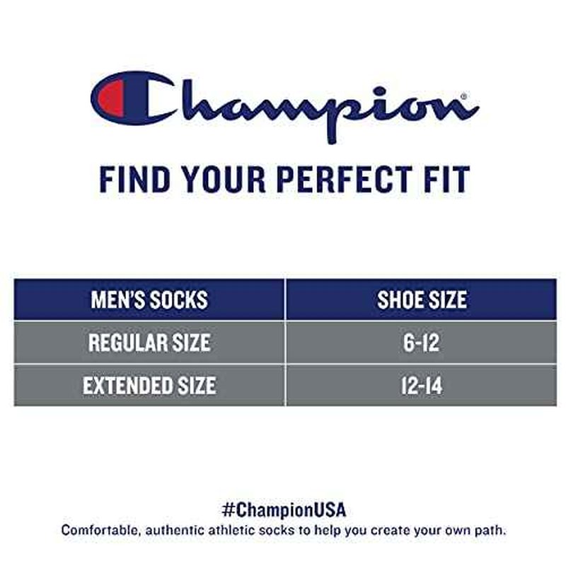 Champion Women's Hollow Script Logo Crew Scck, 3-Pair