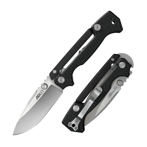 Cold Steel AD-10 and AD-15 Tactical Folding Knife with Lock and Pocket Clip - Premium S35VN Steel Blade, AD-15 Black , 3 1/2"