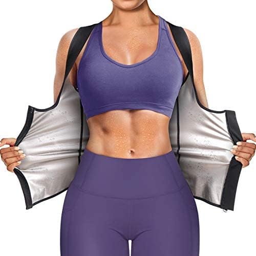 Sauna Suit for Women - Waist Trainer Vest with Zipper | Sweat Tank Top Shaper