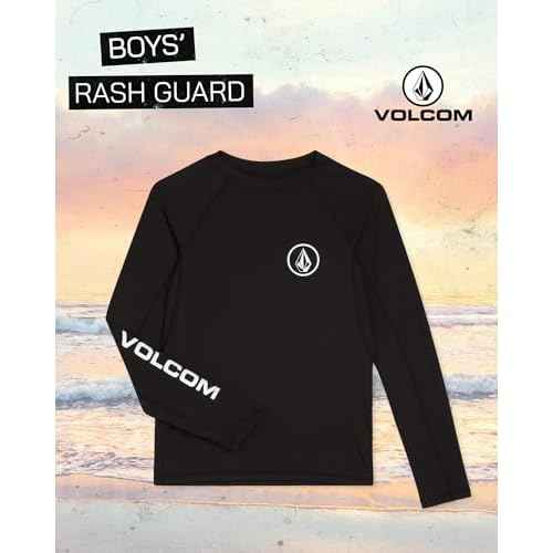 Volcom Boys Swim Shirt - UPF 50+ Long Sleeve Rash Guard for Boys - Quick Dry Kids Swimwear Sun Protection Swim Shirts