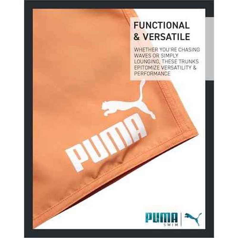 PUMA Men's Bathing Suit - Quick Dry Swimsuit Trunks with Mesh Compression Liner - 8" Inseam Swimwear (S-XL)