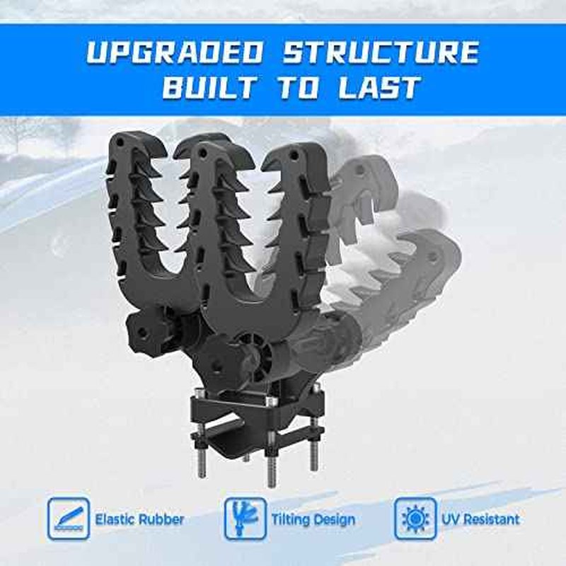 KEMIMOTO Double Tool Holder for ATV, Tool Mount for ATV, Bow Rack Tool Grips with Rubber Straps Compatible with Hunting Bike Mobility Scooter