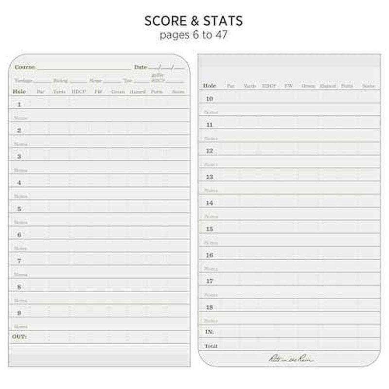 Rite in the Rain All Weather Golf Notebook, 3.5" x 6", Green Field Flex, Club Yardage Book & Hole Notes (No. 4)