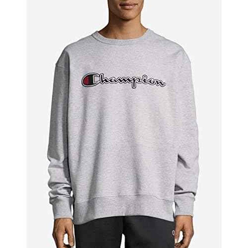 Champion Men's Powerblend Fleece Crew, Script
