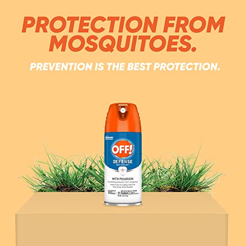 OFF! Defense Insect Repellent Aerosol with Picaridin, Bug Spray with Long Lasting Protection from Mosquitoes, 5 oz