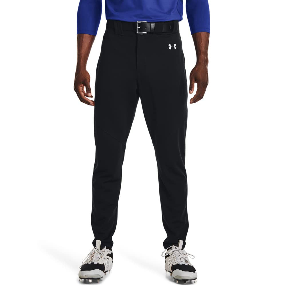 Under Armour Men's Utility Baseball Pants 22, (001) Black / / White, X-Large
