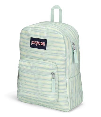 JanSport Cross Town Backpack 17" x 12.5" x 6" - Simple Bag for Everyone with 1 Main Compartment, Front Utility Pocket - Premium Class Accessories - Power to the Flower