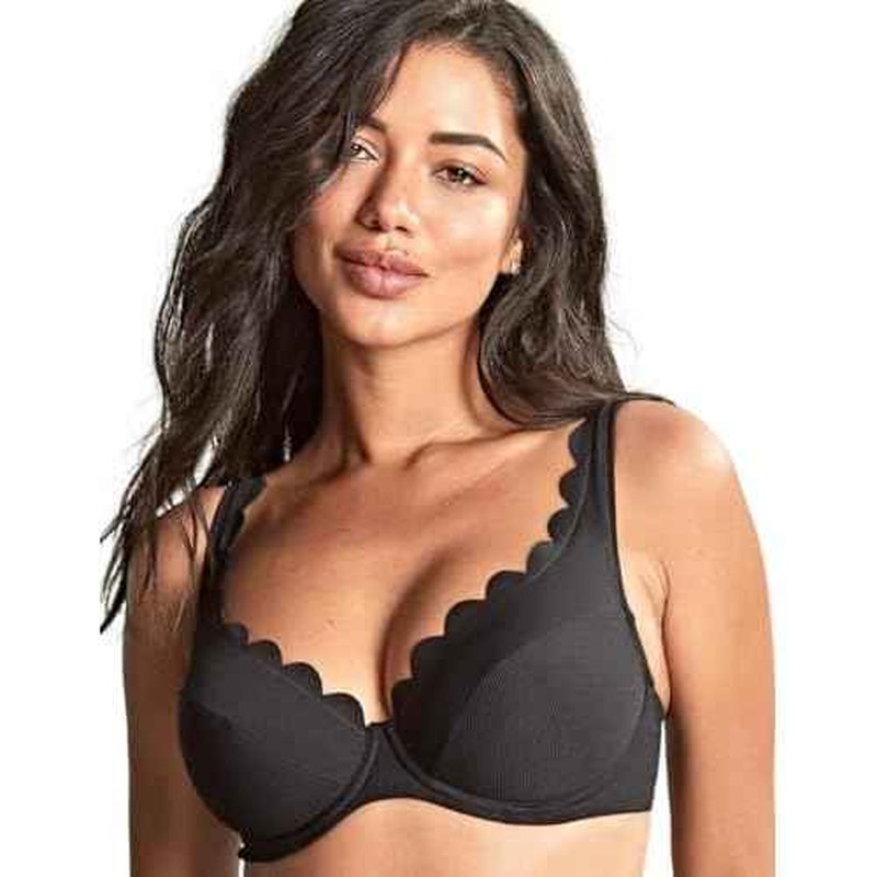 Panache Swim Lauren Plunge Bikini Top for Women | Underwire Support, Scallop Trim, Mix & Match Luxury Swimwear
