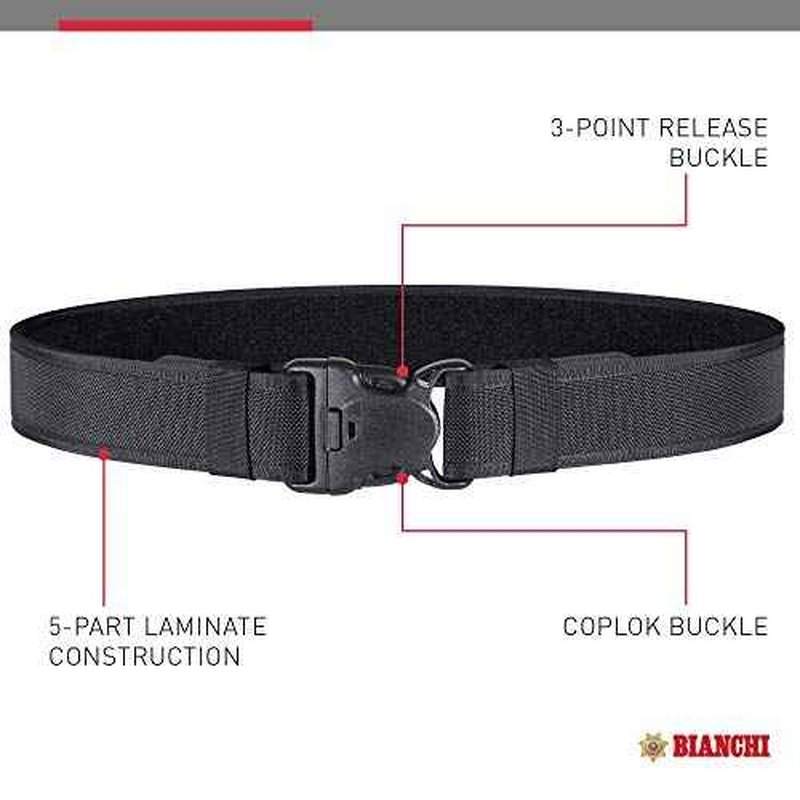 Bianchi 7210 Nylon Duty Belt with Coplok Buckle, Fits 2'' (50 MM), Black