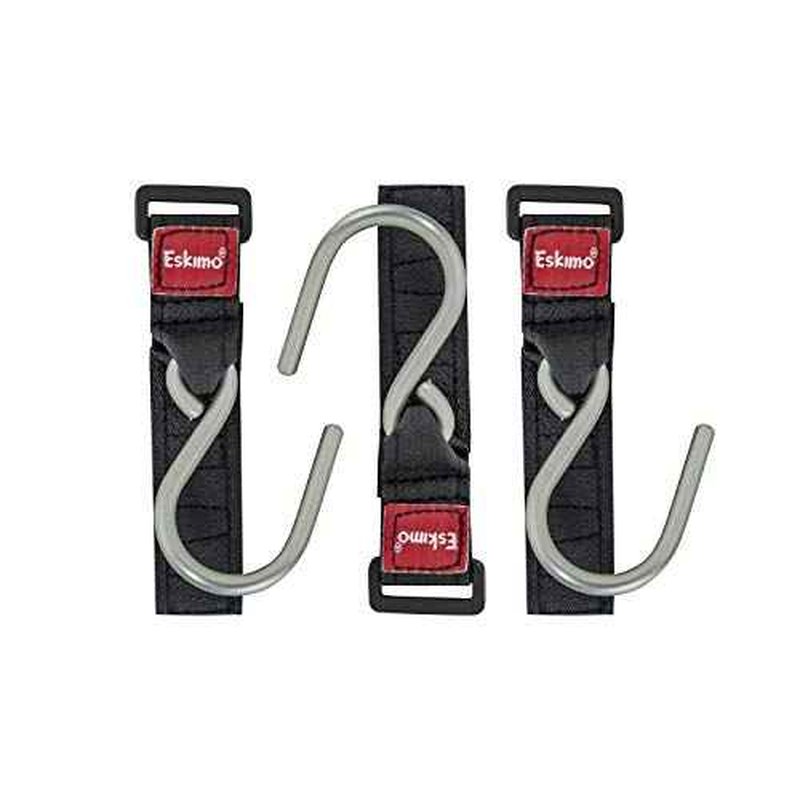 Eskimo Alloy Steel 30611 Ice Shelter Coat Hooks, Black, Standard