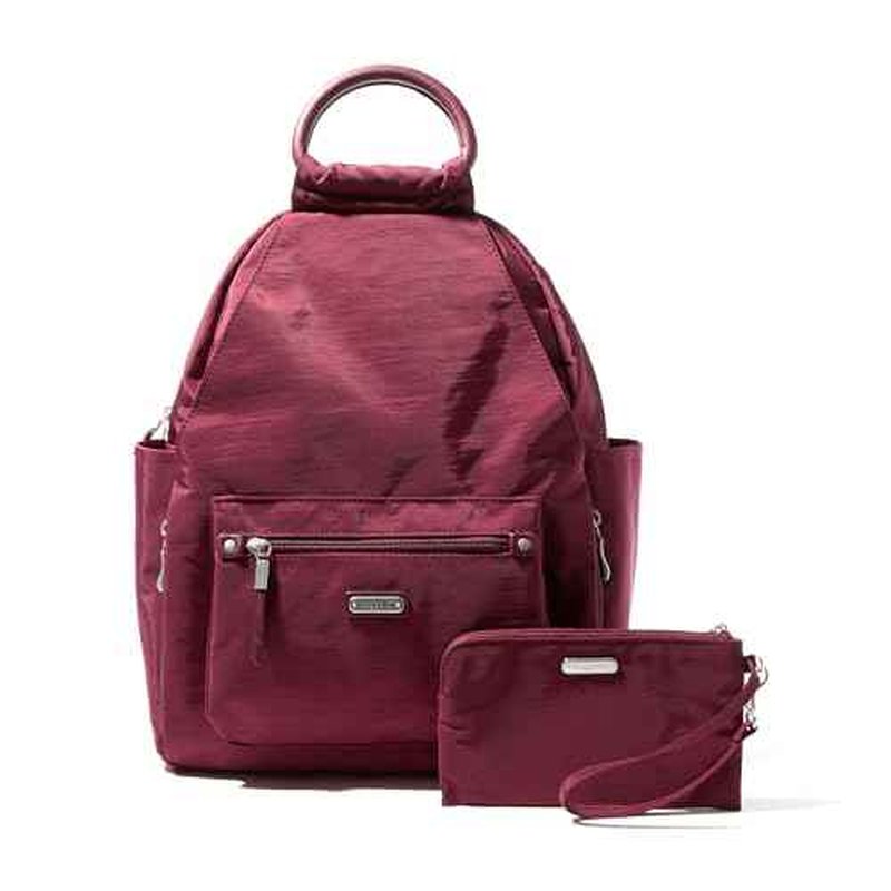 Baggallini All Day Backpack with RFID Phone Wristlet - Lightweight Travel Backpack for Women