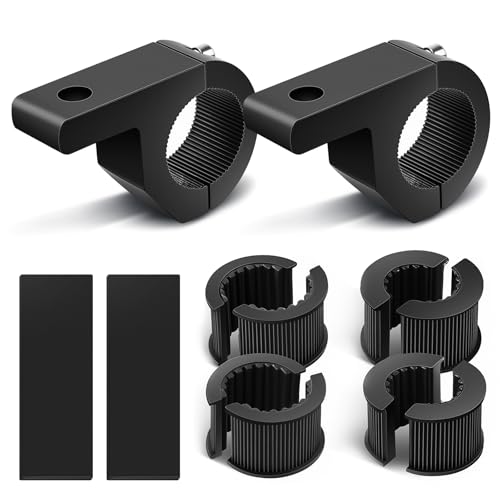 Light Bar Mounts, 2PCS Heavy Duty Clamp Kit for 0.75" 1" 1.25" Tubes, Universal Light Bar Mounting Brackets for LED Off-Road Lights, Professional LED Light Bar Mounting Brackets for ATV UTV Trucks