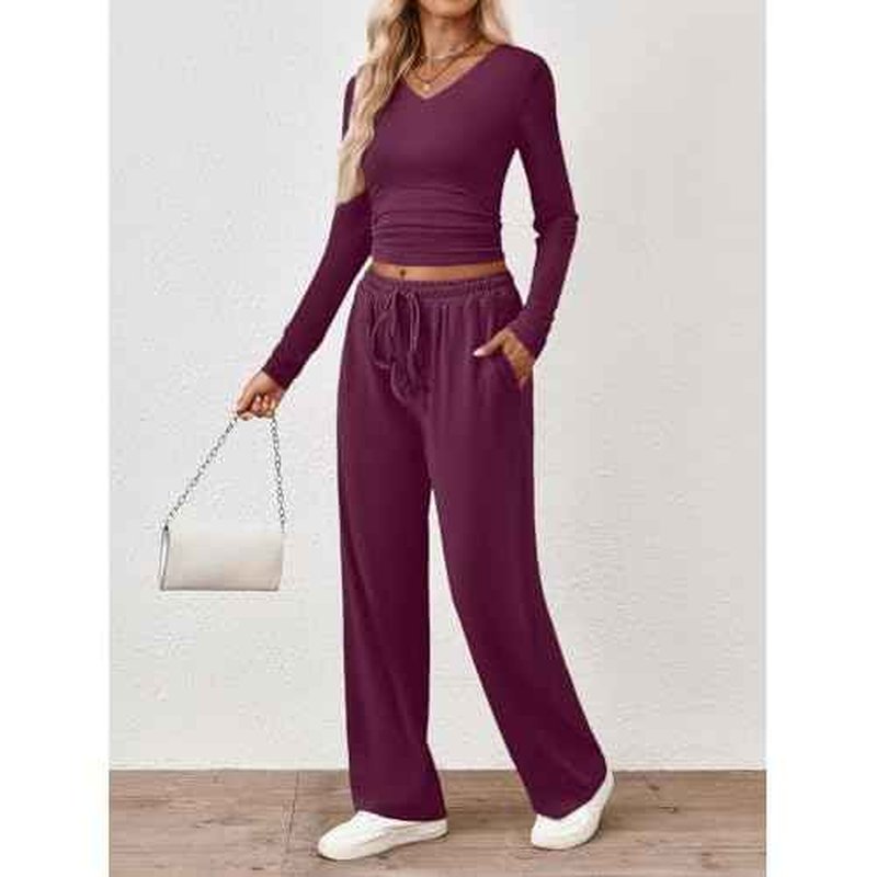 Trendy Queen 2 Piece Lounge Sets for Women Fall Outfits 2025 Fashion Two Piece Sweatsuits Business Casual Outfits Clothes